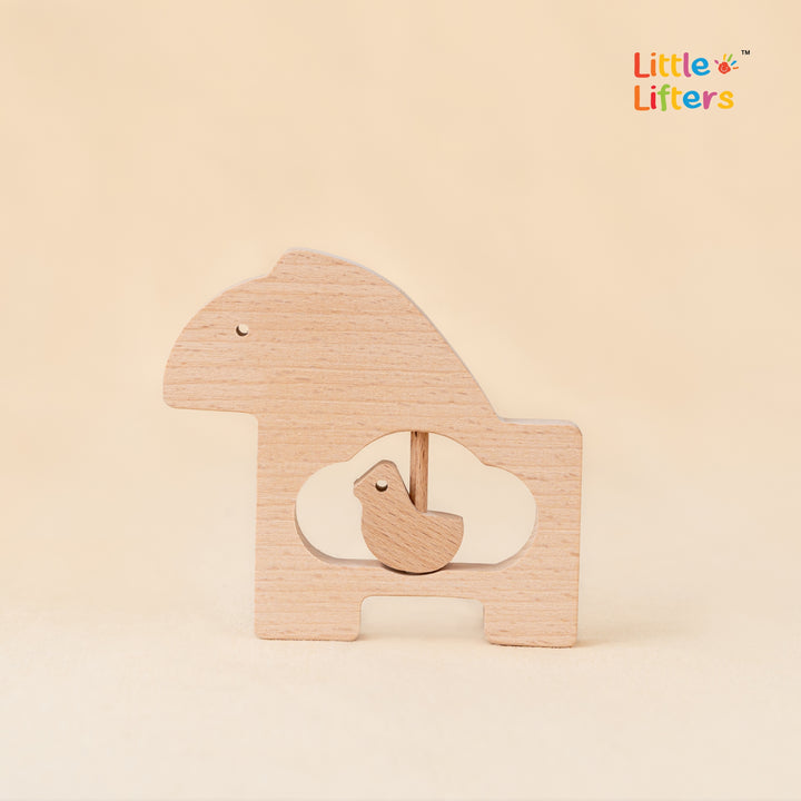 Mama & Me – Wooden Animal Rattle image 2