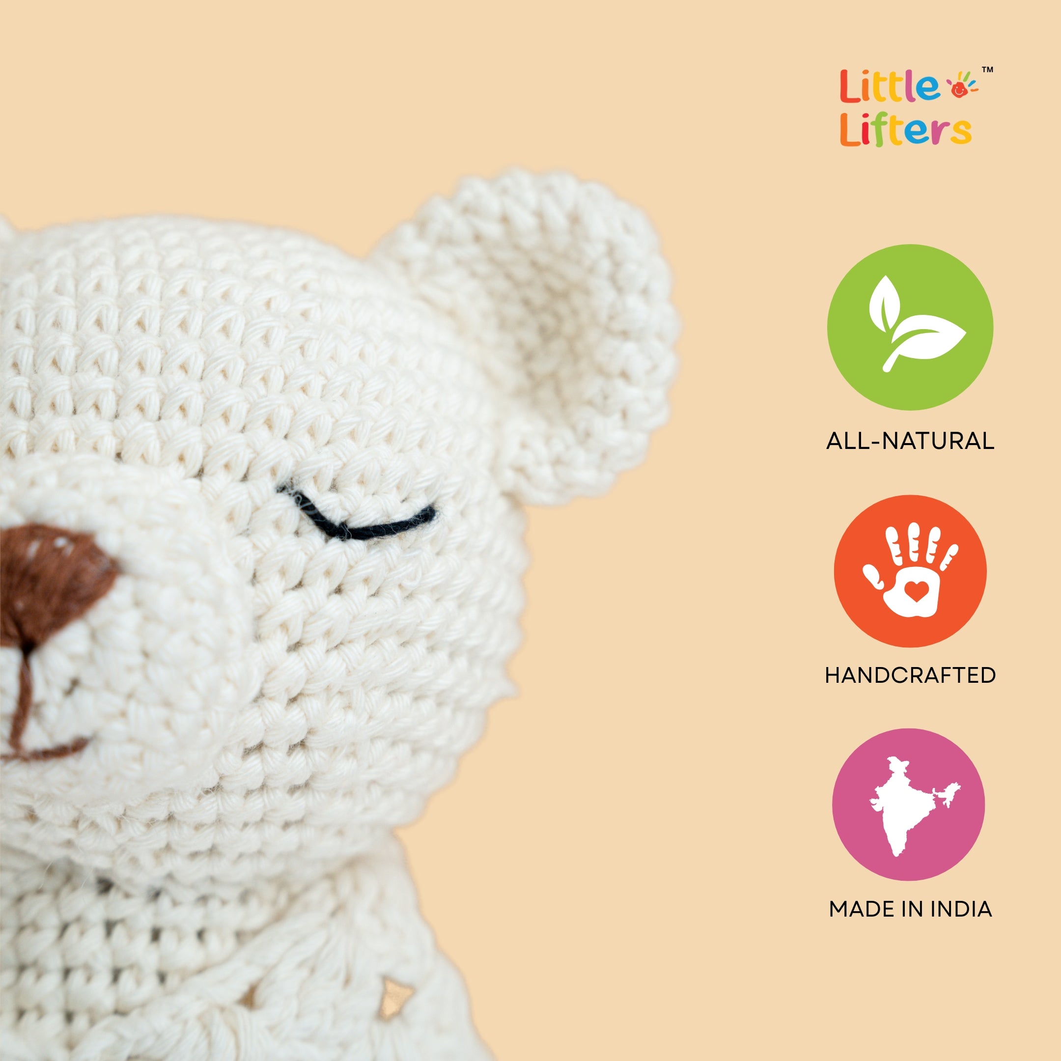 Sleepy Bear Crochet Cuddle  Toy