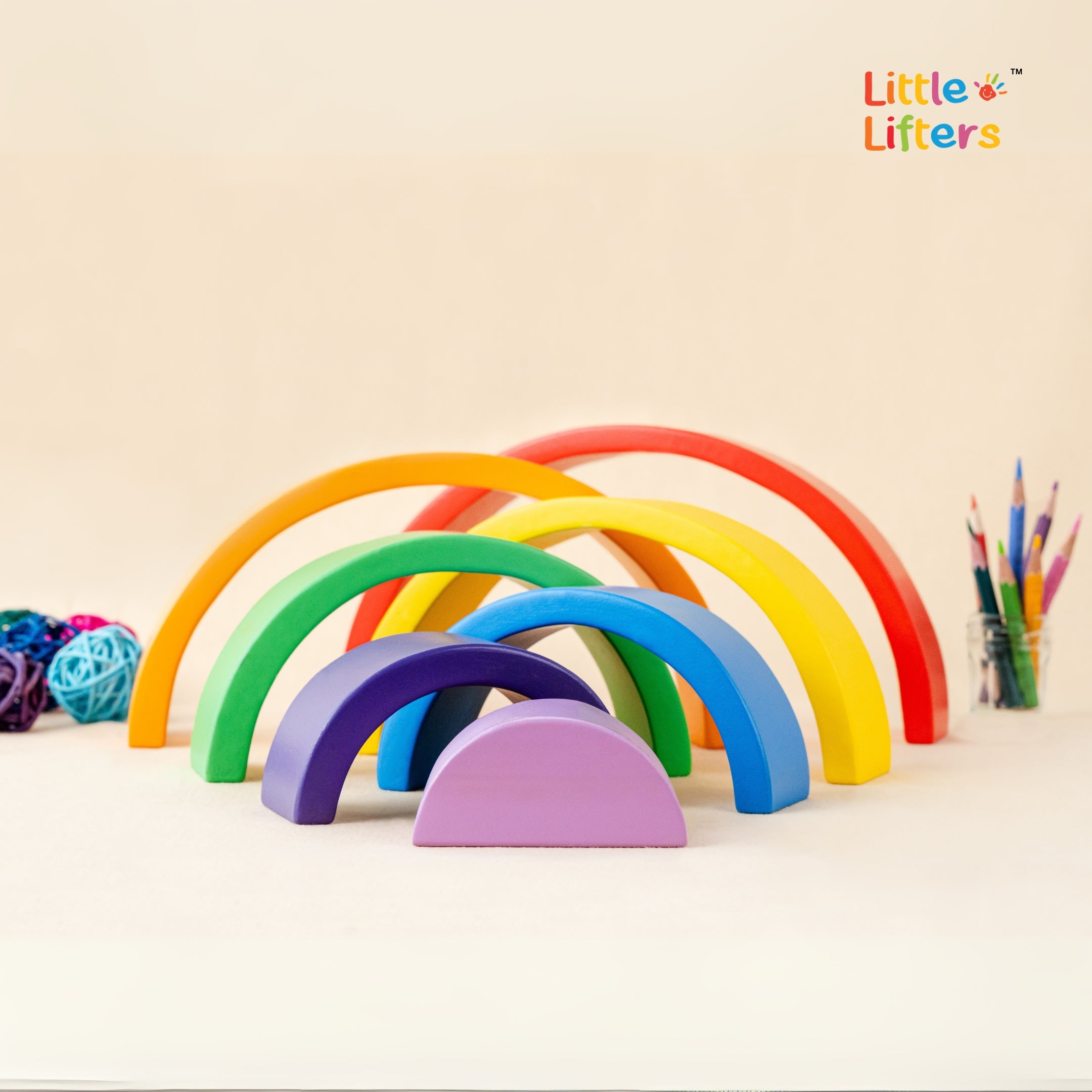 Rainbow Wooden Stacker Toy