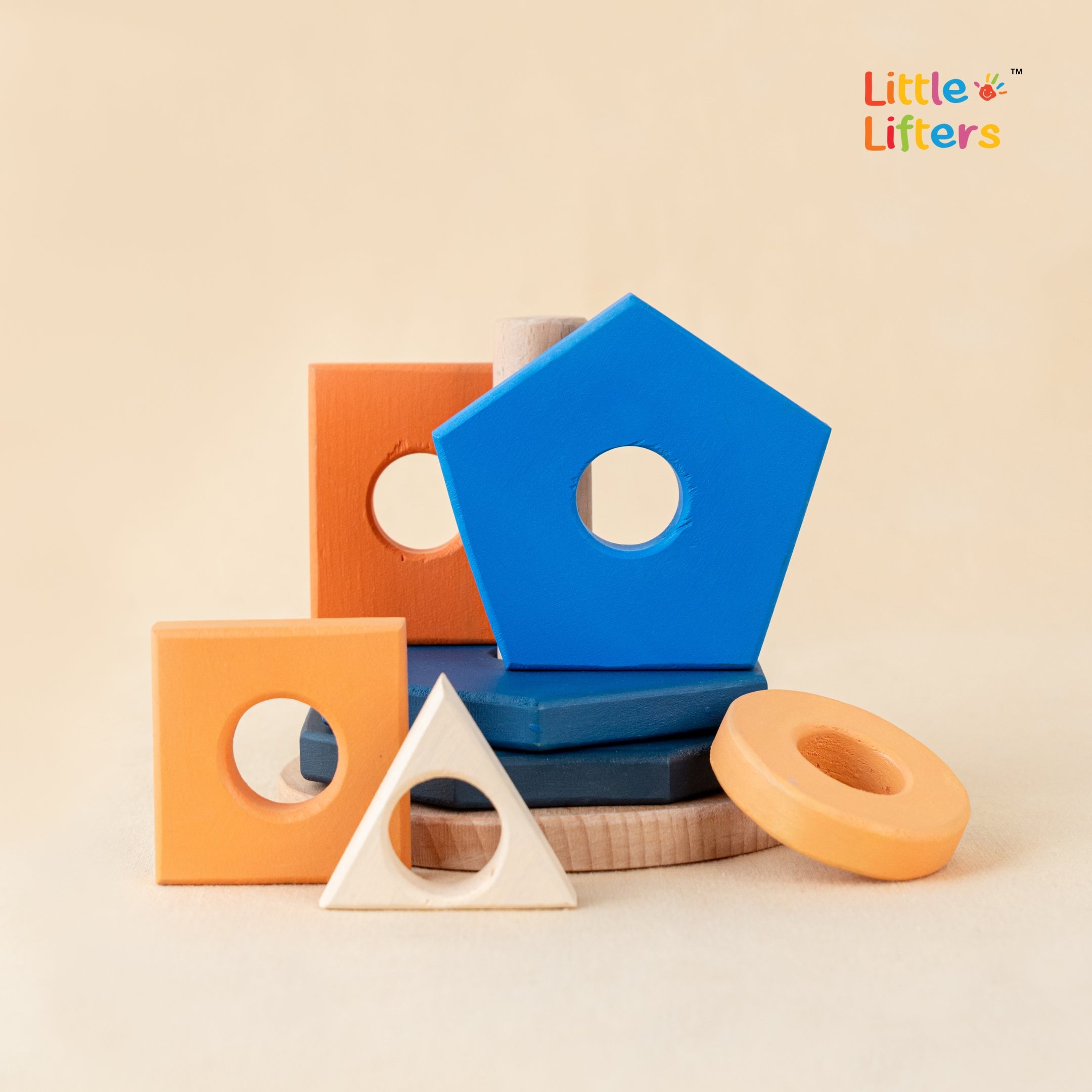 Wooden Geometric Stacker