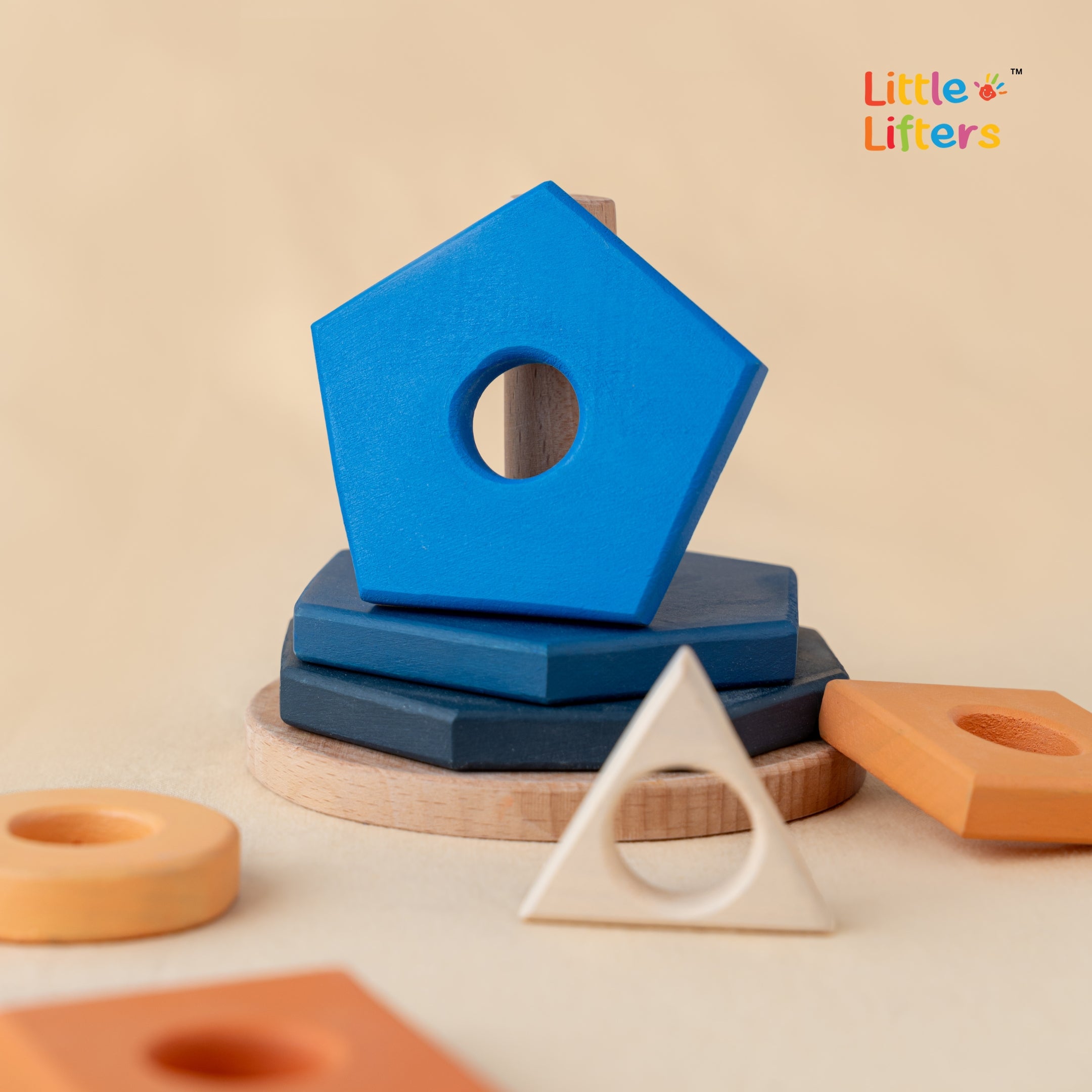 Wooden Geometric Stacker