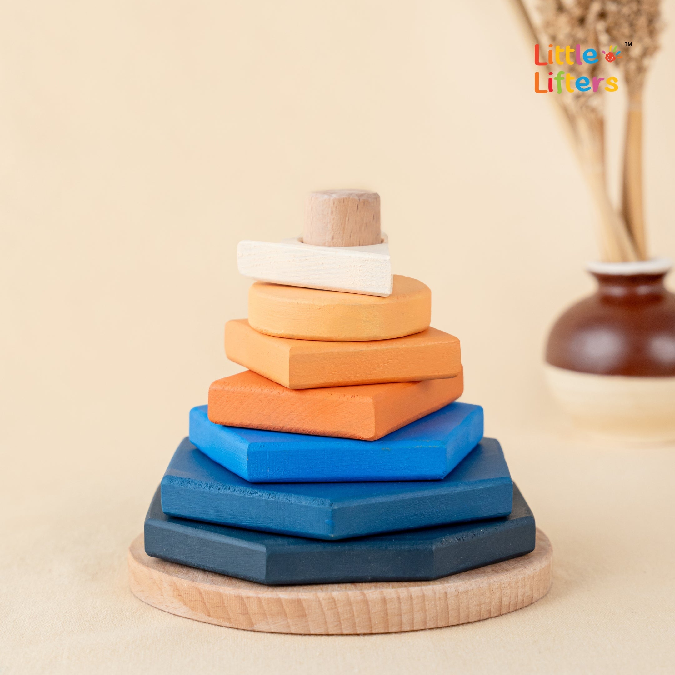 Wooden Geometric Stacker