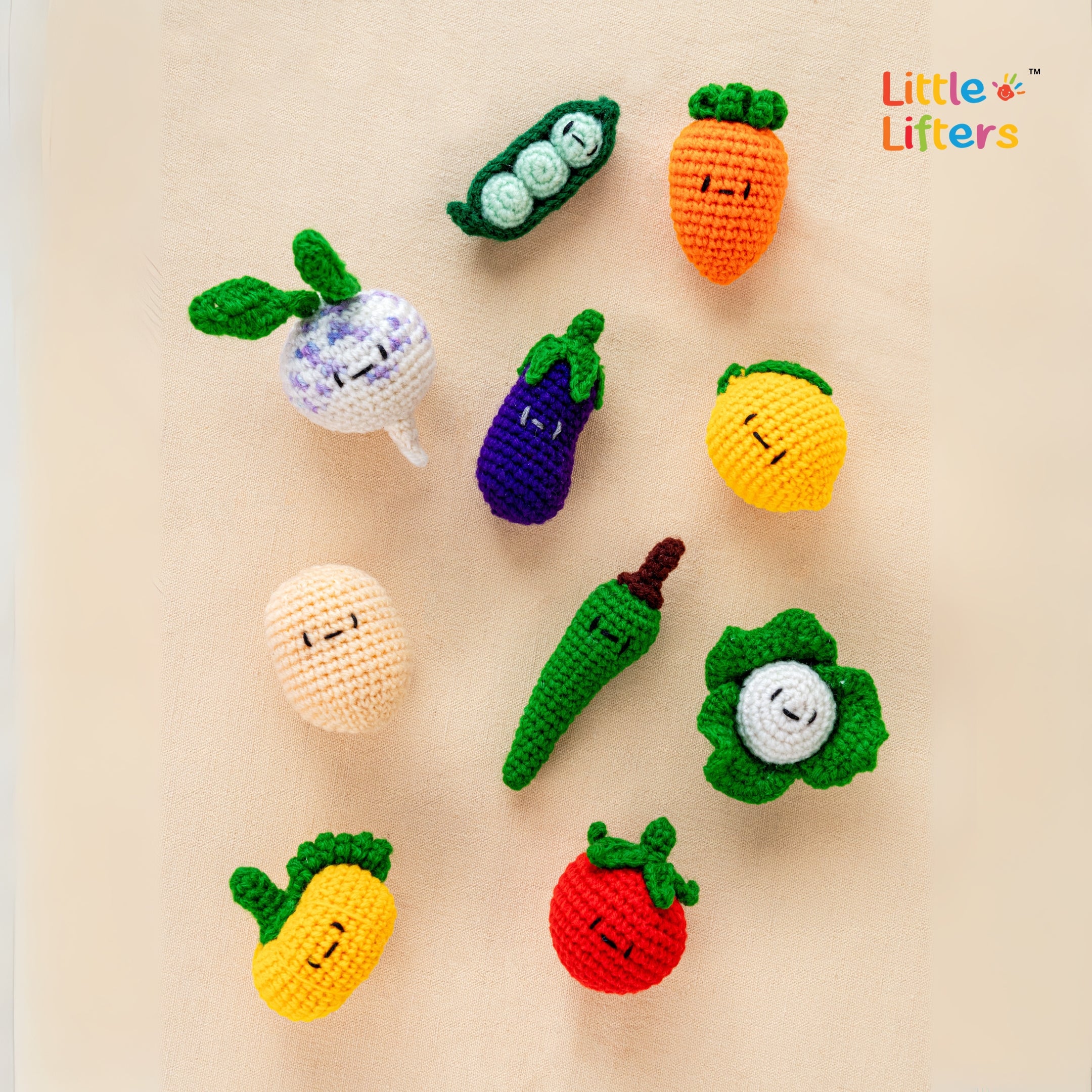 Mini Crochet Vegetables – Set of 10