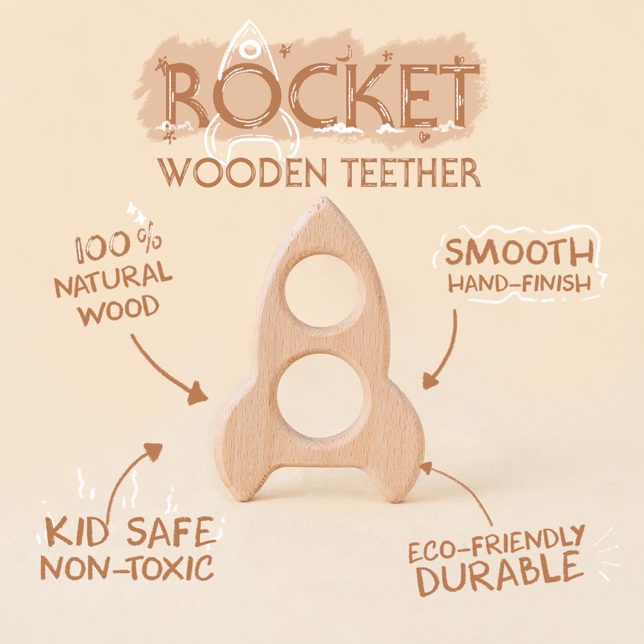 Rocket Wooden Teether