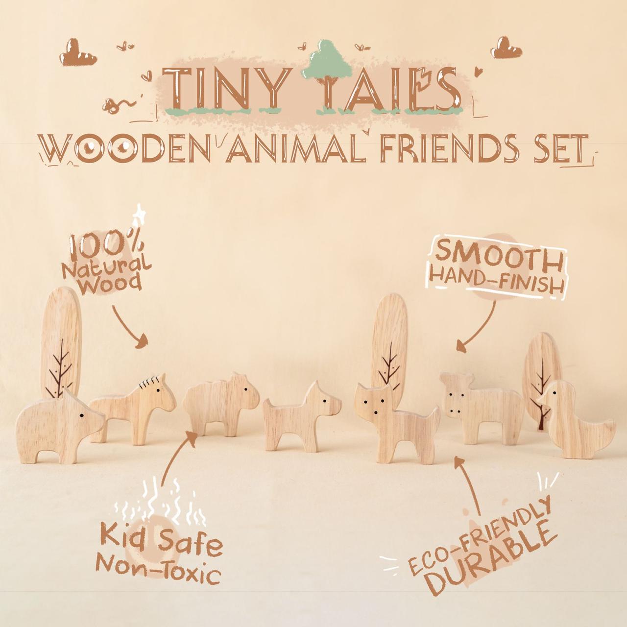 Tiny Tails – Wooden Animal Friends Set