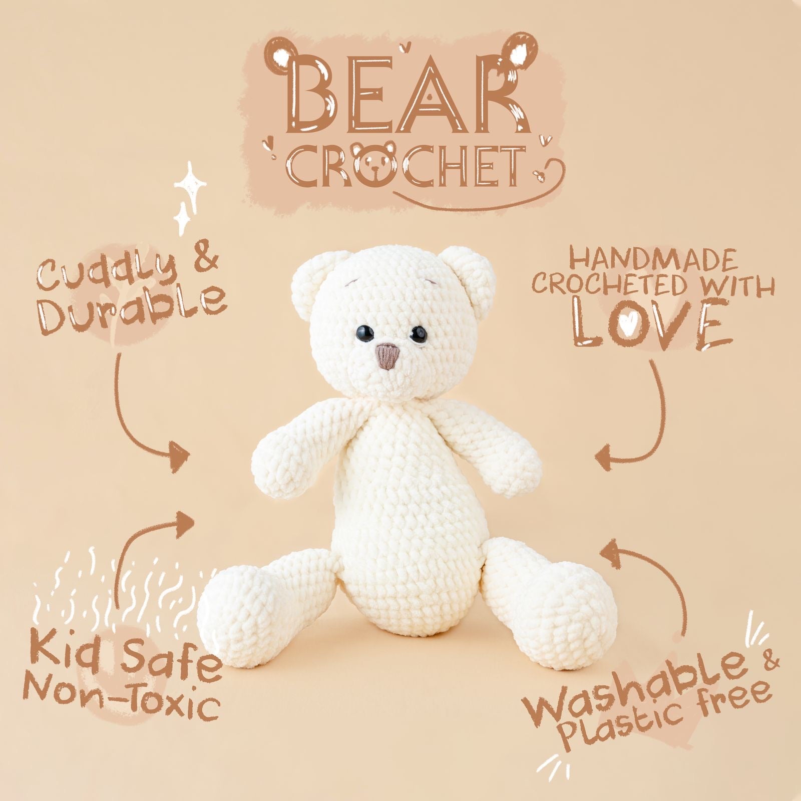 Crochet Teddy - White